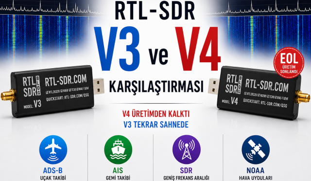 RTL-SDR Blog V3 ve V4 Karşılaştırması: Aralarındaki Farklar Nelerdir?